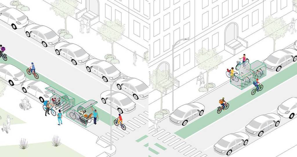 New York prepares to build hundreds of bike parking spaces