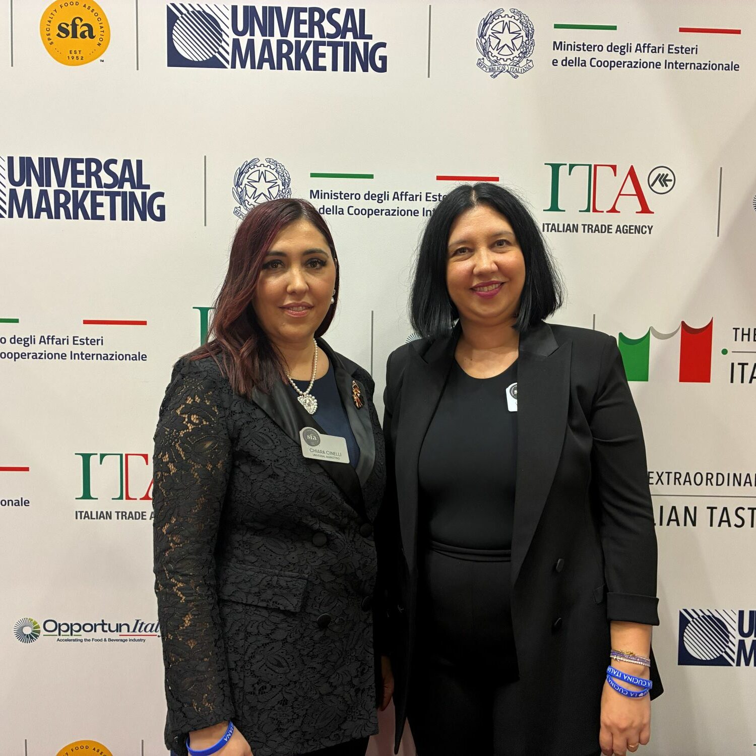 Vanessa and Chiara Cinelli and the Italian Pavilion at Fancy Food