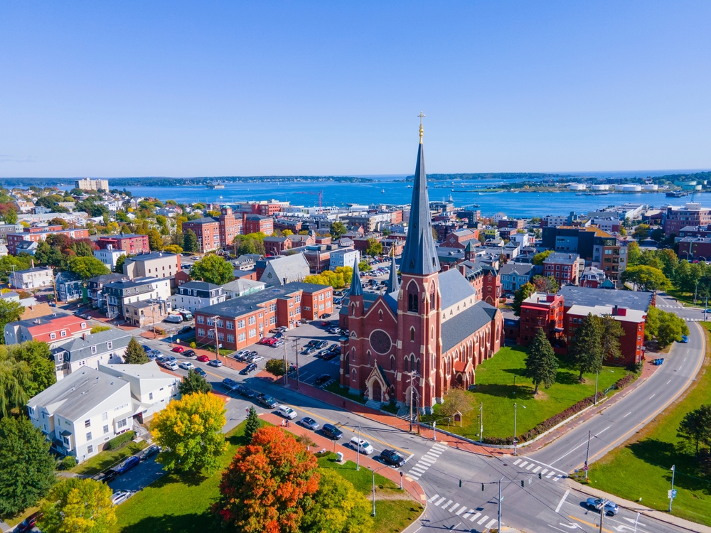 Portland, in Maine, is well visited on foot