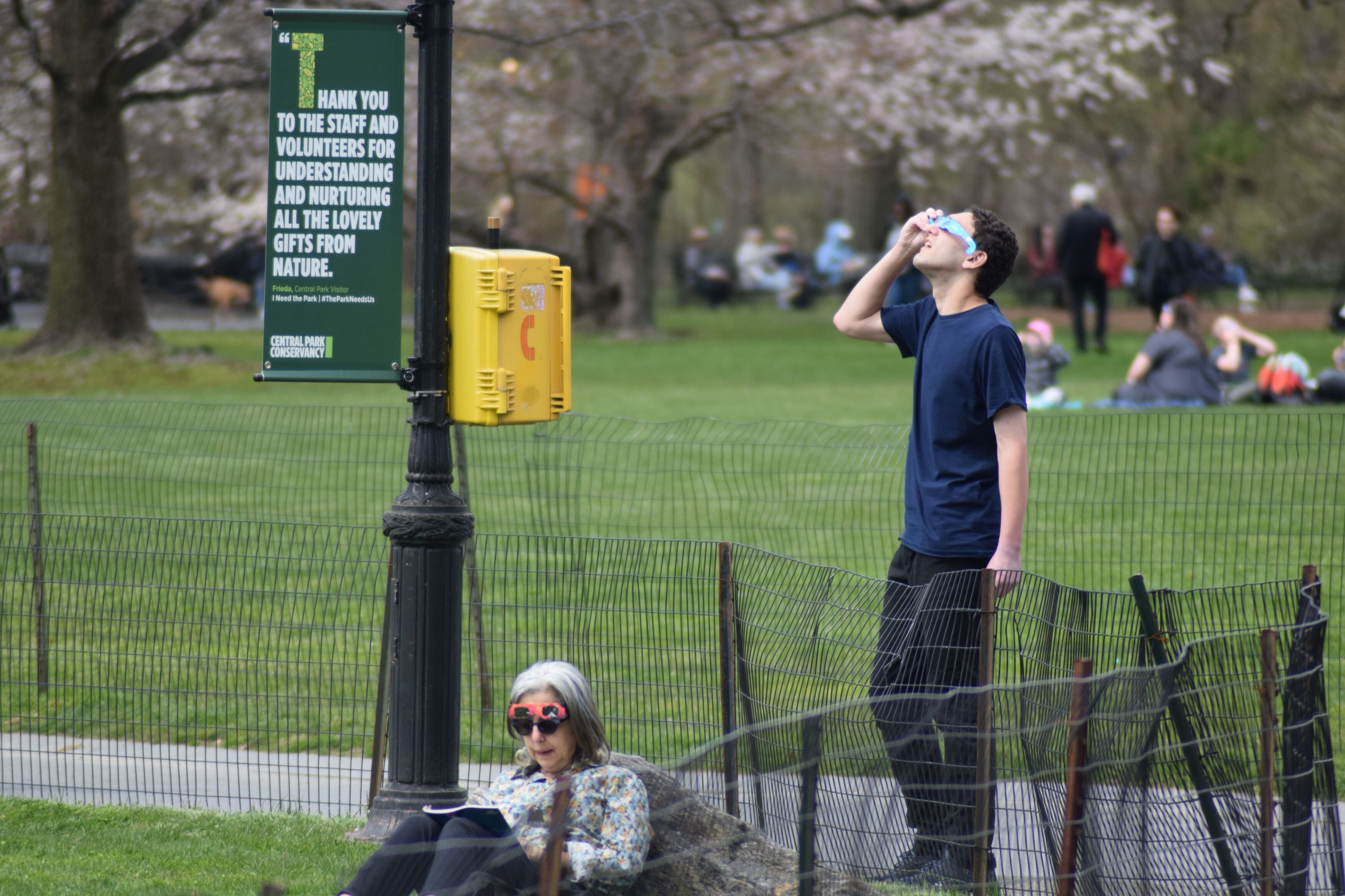 In New York the eclipse went almost unnoticed