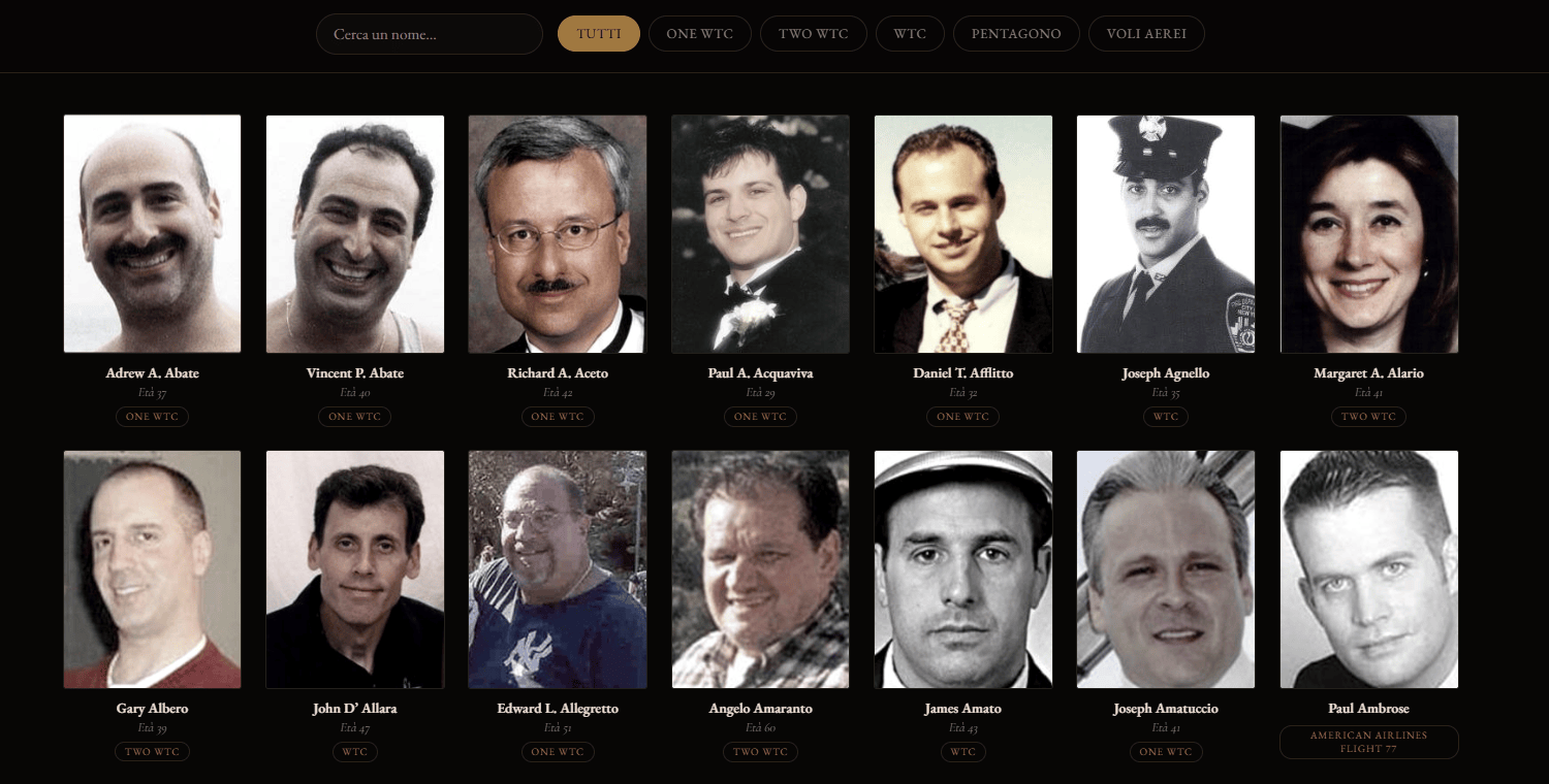 The stories of the 411 victims of Italian origin of September 11, collected one by one